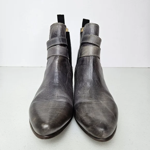 Bed Stu Ravine Booties Grey Rustic Natural Leather 6.5 - Picture 12 of 12